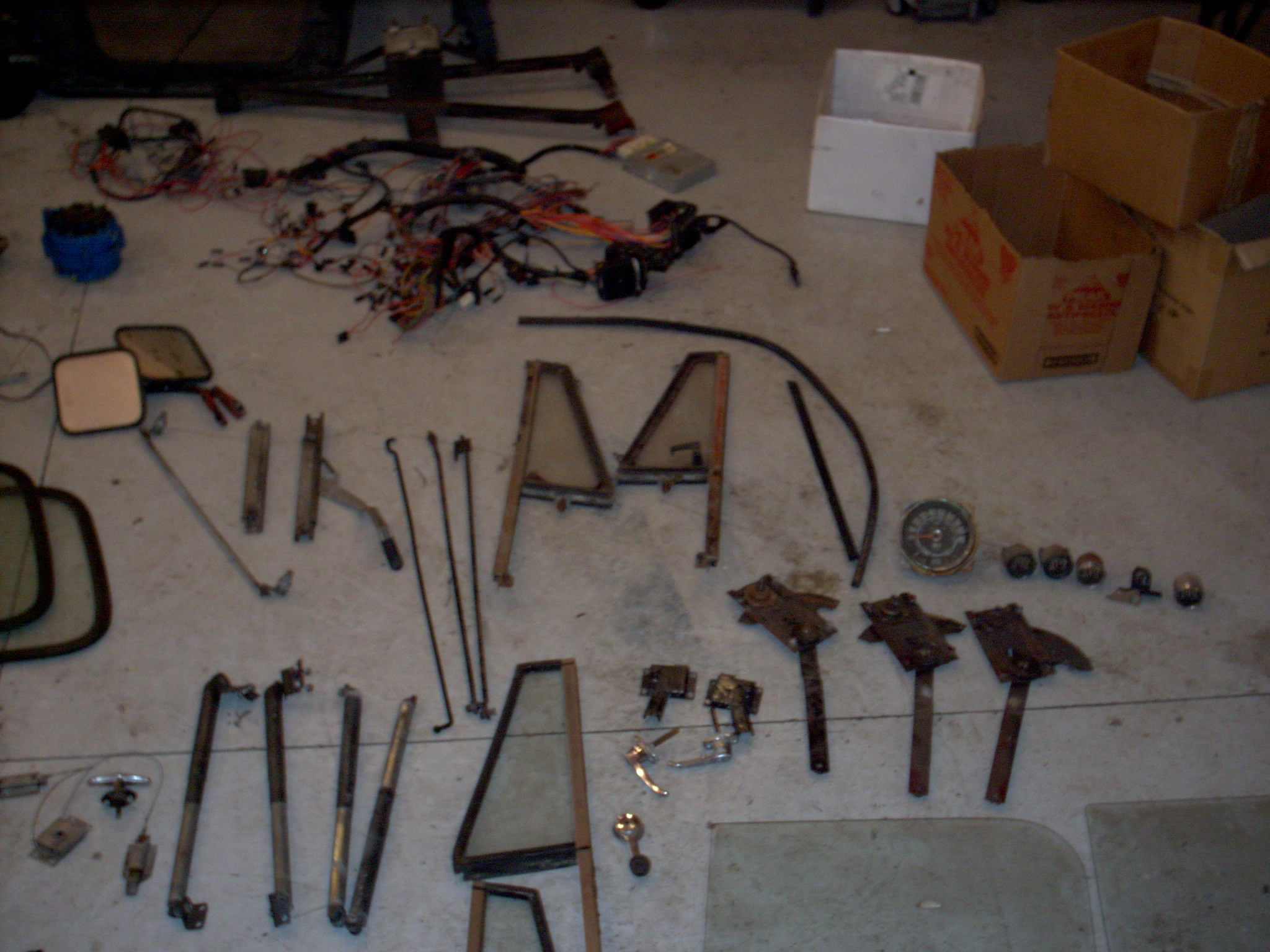 Hardtop parts and soft top